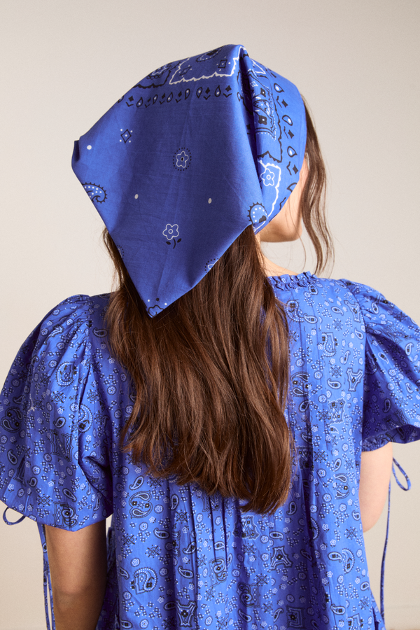 Damson Madder Multi Use Bandana - Blue Paisley