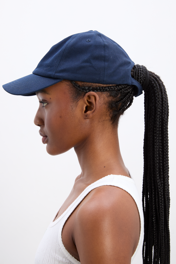 Damson Madder Navy Embroidered Cap - Berry