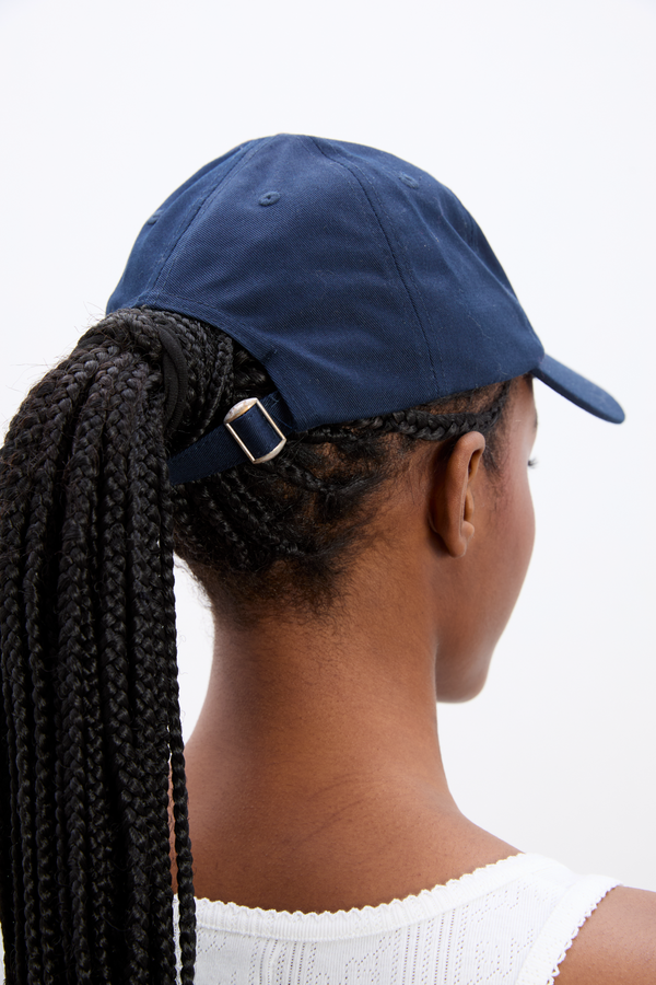 Damson Madder Navy Embroidered Cap - Berry