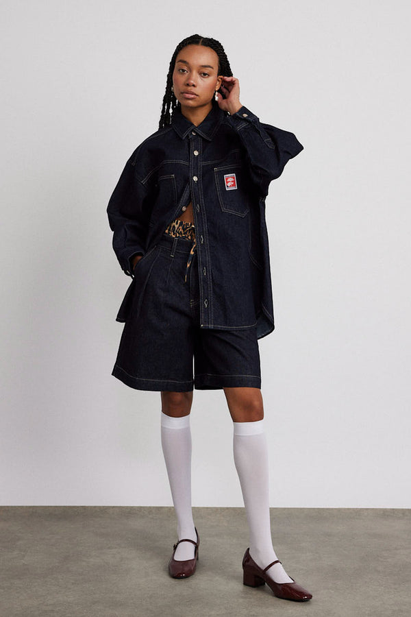 damson madder nova jorts - indigo