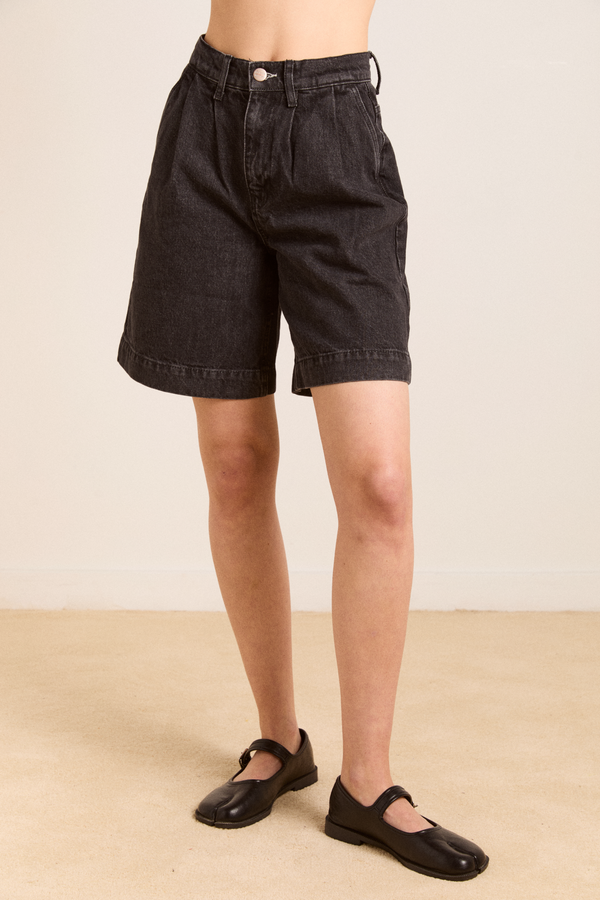 damson madder nova jorts - washed black