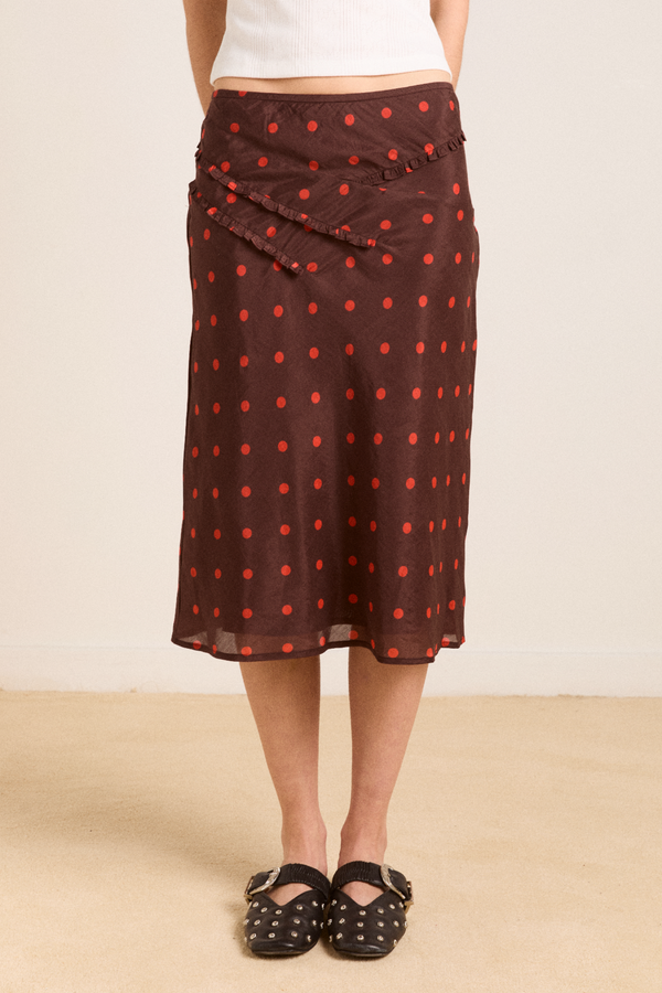 damson madder octavia skirt - burgundy spot