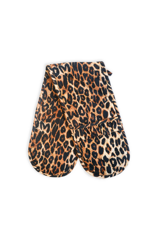 damson madder oven gloves - leopard