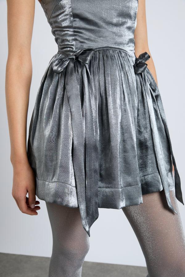 Damson Madder Penelope Mini Dress - Glass Satin