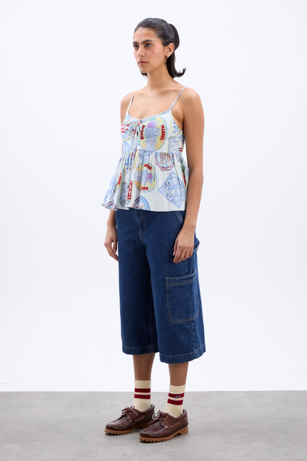 Damson Madder Penny Shell Top - Holiday Print