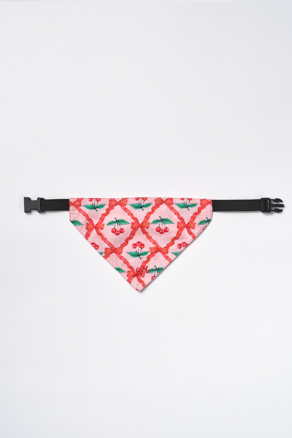 damson madder pet neckerchief - cherry