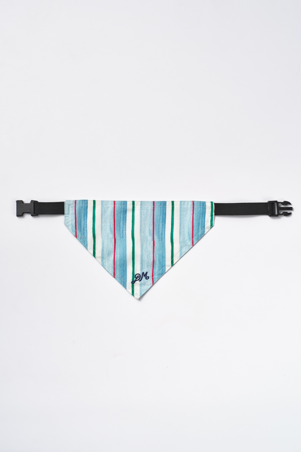 damson madder pet neckerchief - stripe