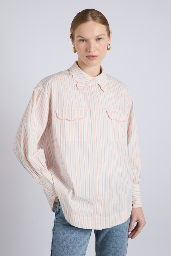 damson madder phoebe shirt - apricot business