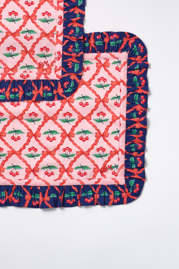 Damson Madder Placemat - Pink Cherry Set Of 2
