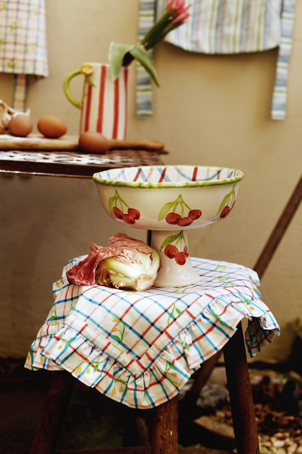 damson madder placemat - tulip check set of 2