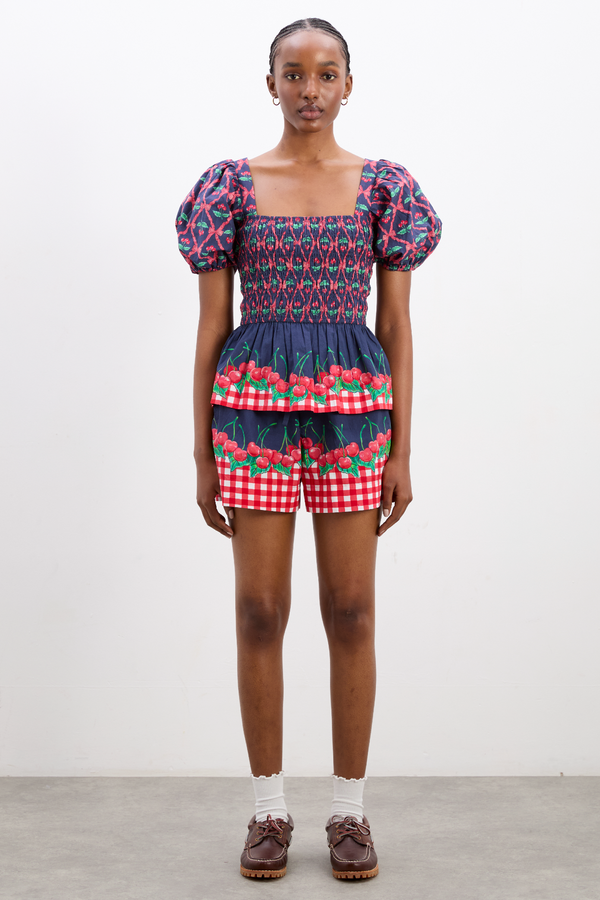 Damson Madder Pull On Shorts - Cherry Pie