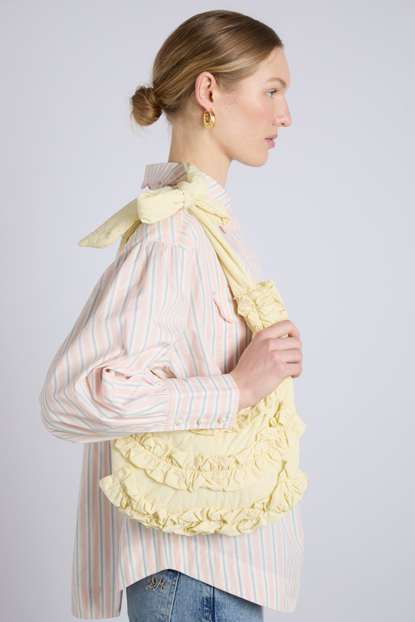 Damson Madder Quinn Slouchy Bag In Butter Yellow