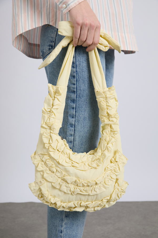 damson madder quinn slouchy bag in butter yellow