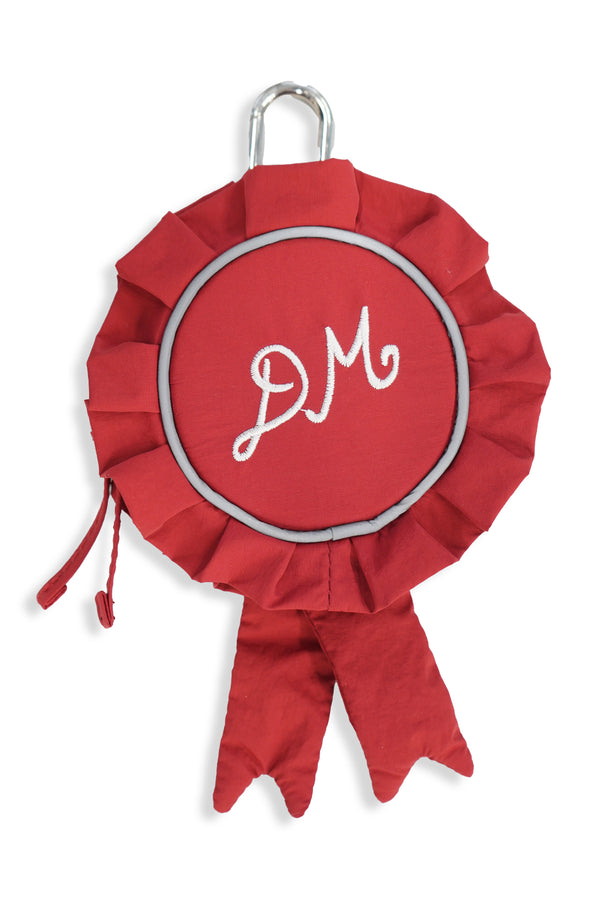 damson madder rosette pouch bag charm purse - red