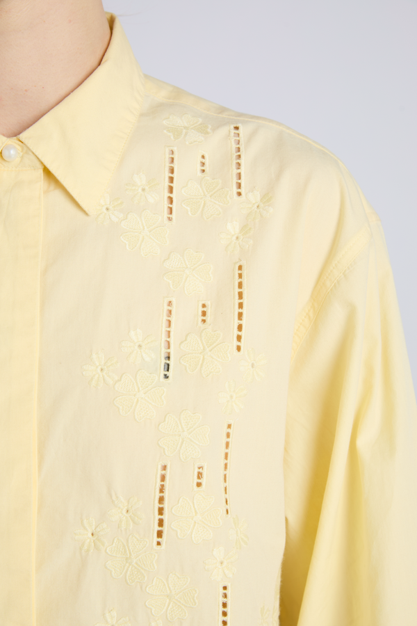 Damson Madder Rue Shirt - Butter Floral Embroidery