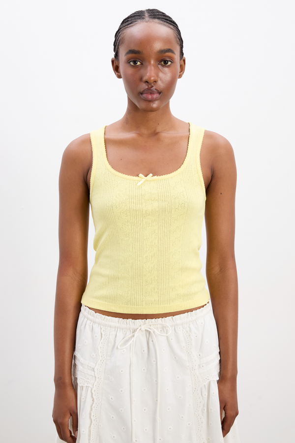 damson madder salome pointelle cami - butter