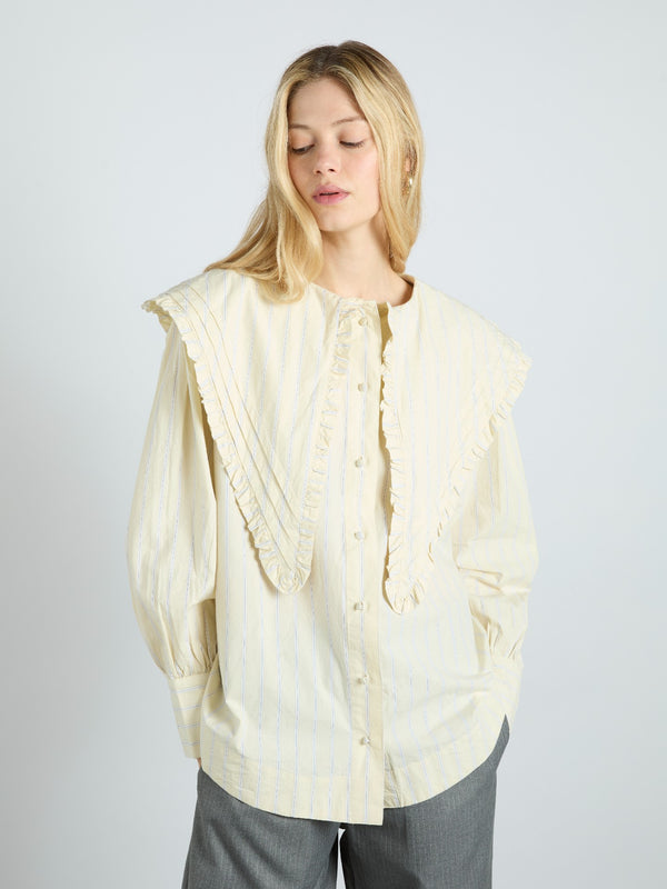 damson madder sandy ruffle blouse - butter business