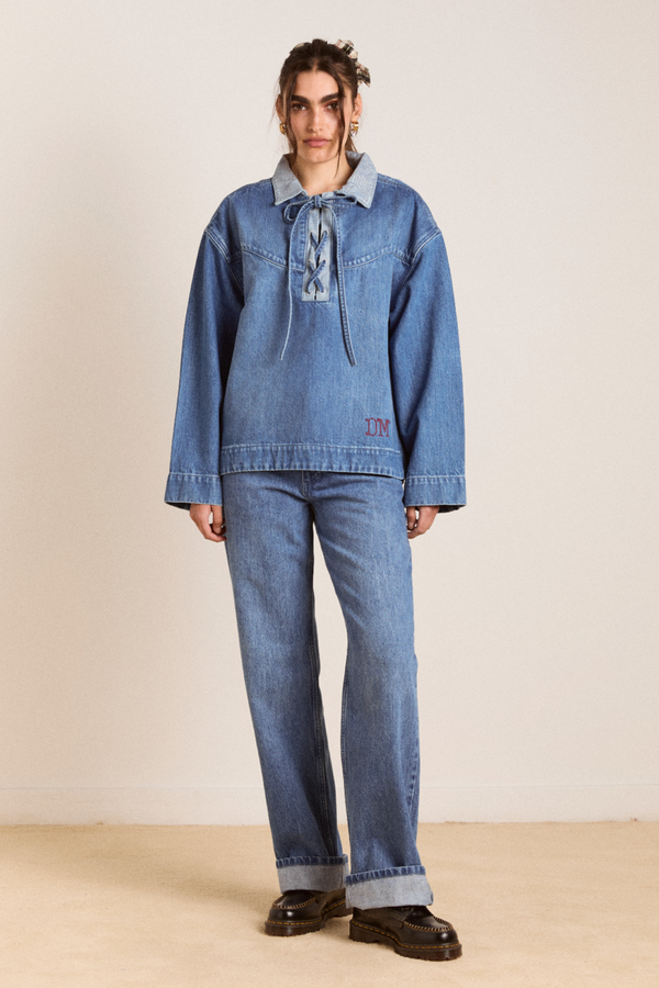 Damson Madder Scarlett Rugby Shirt - Bayou Wash