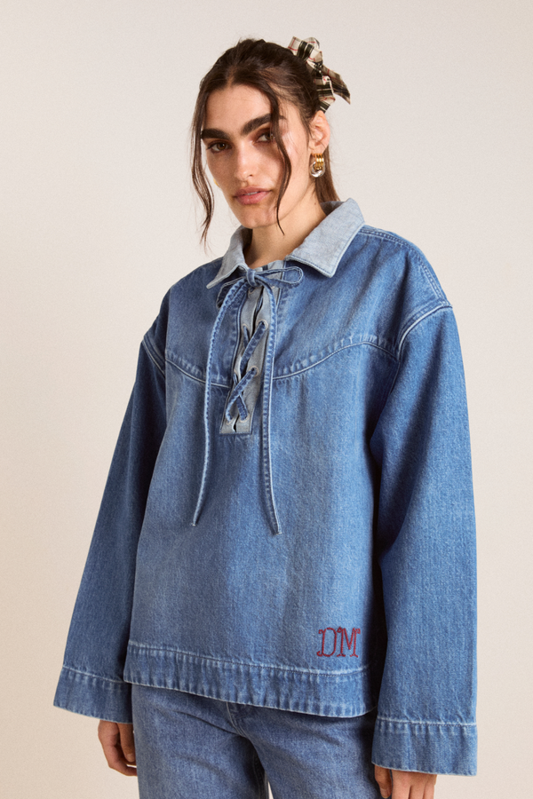 Damson Madder Scarlett Rugby Shirt - Bayou Wash