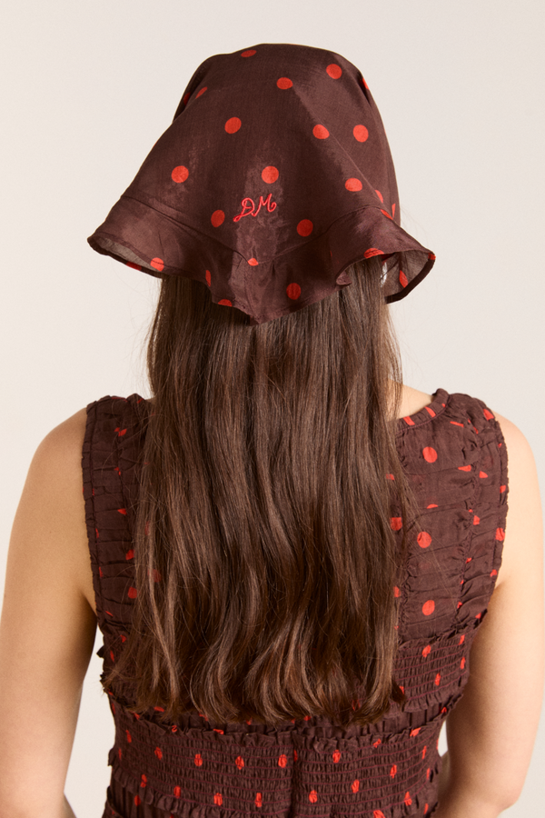Damson Madder Sheer Spot Headscarf