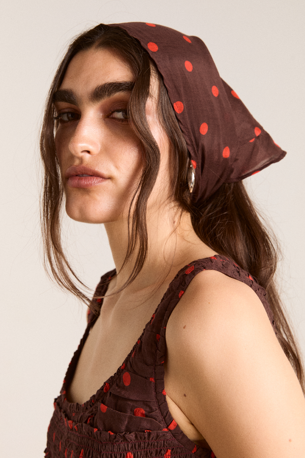 Damson Madder Sheer Spot Headscarf