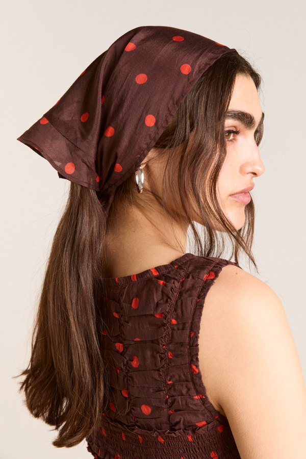 damson madder sheer spot headscarf
