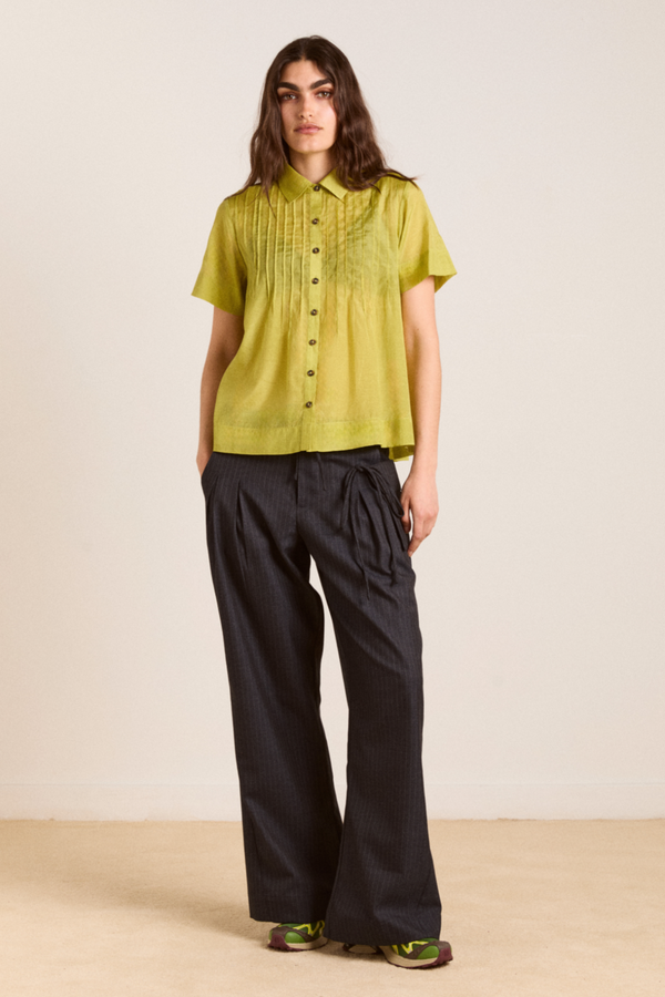 Damson Madder Sheer Wendy Blouse - Golden Lime