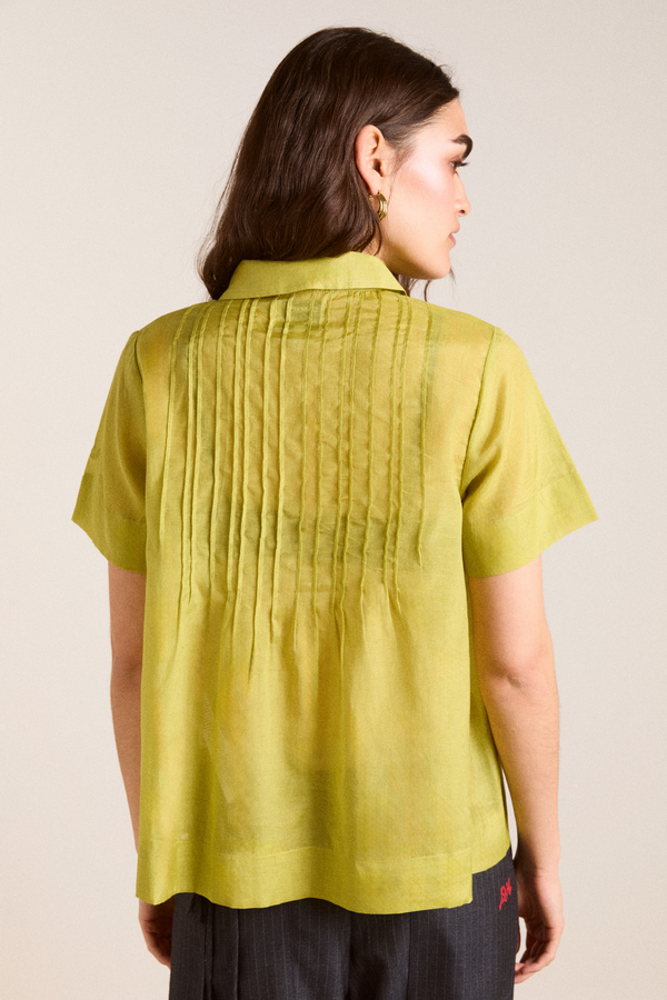 Damson Madder Sheer Wendy Blouse - Golden Lime