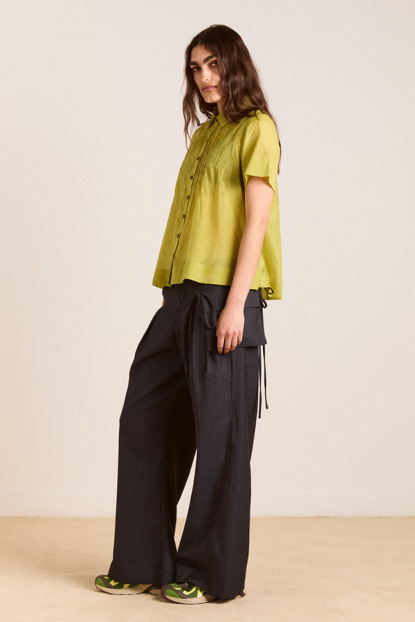 Damson Madder Sheer Wendy Blouse - Golden Lime