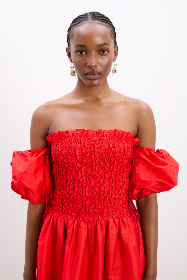 Damson Madder Sita Multiway Midi Dress - Red