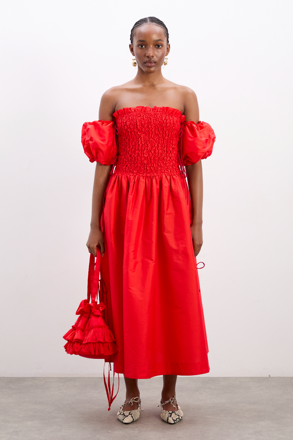 damson madder sita multiway midi dress - red