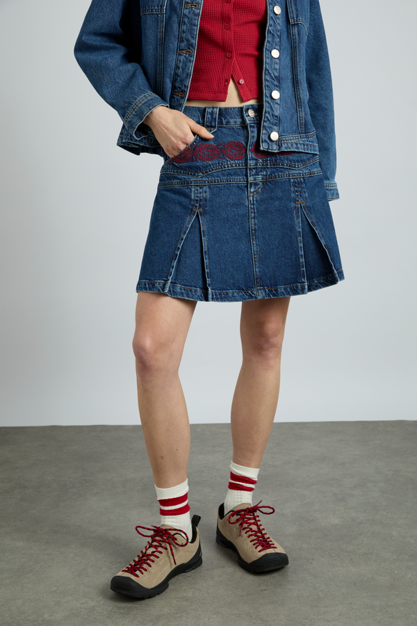 Damson Madder Sloane Skirt - Texas Wash & Embroidery