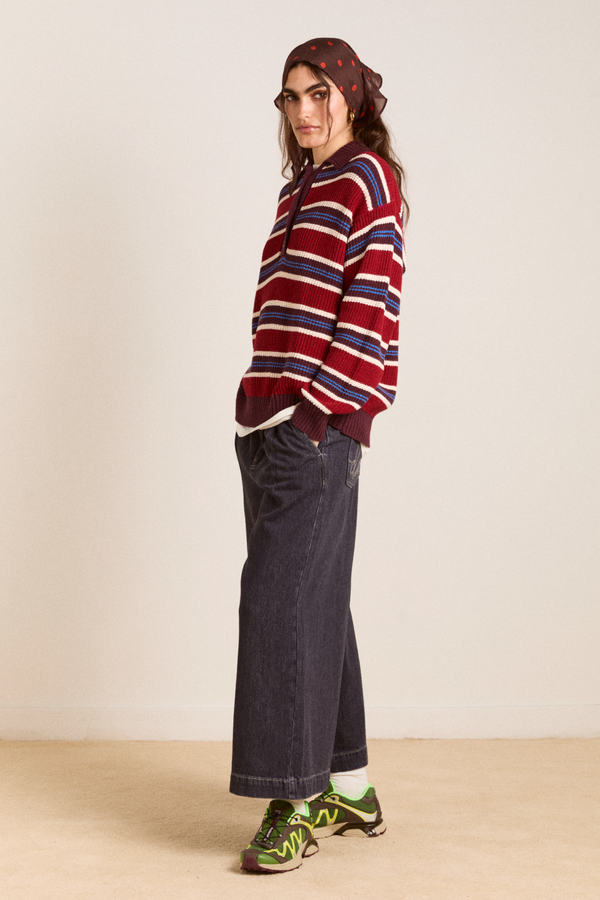 Damson Madder Soft Denim Pleated Marj Culottes