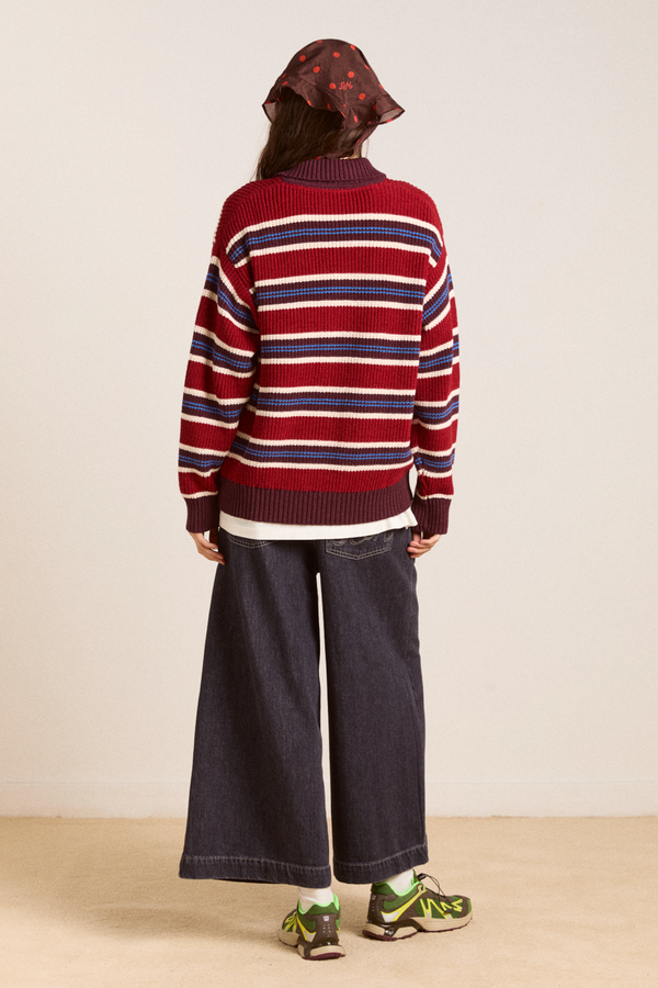 Damson Madder Soft Denim Pleated Marj Culottes