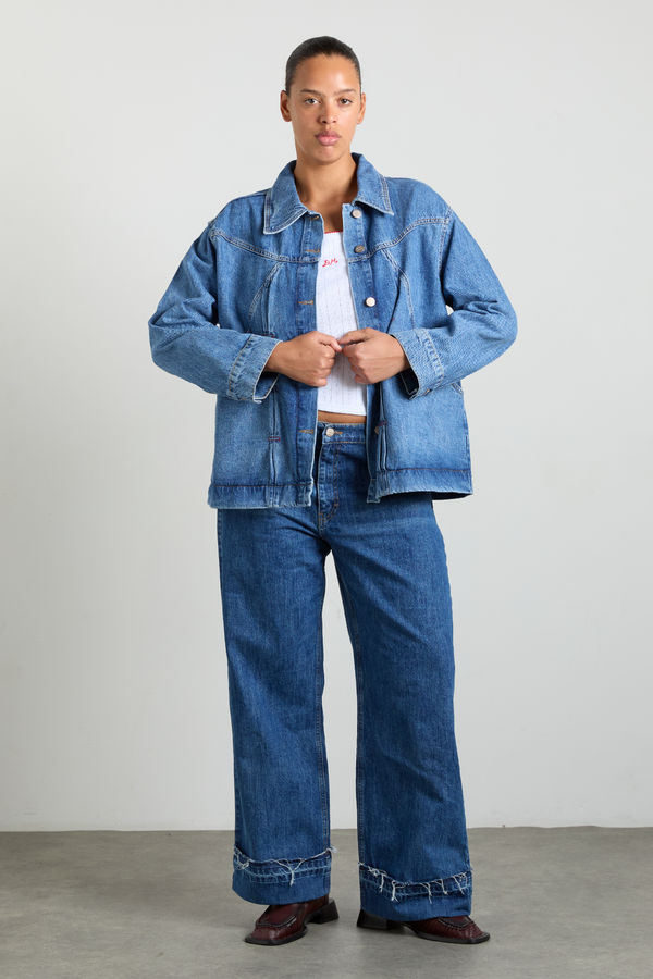 Damson Madder Stevie Shacket - Mid Wash