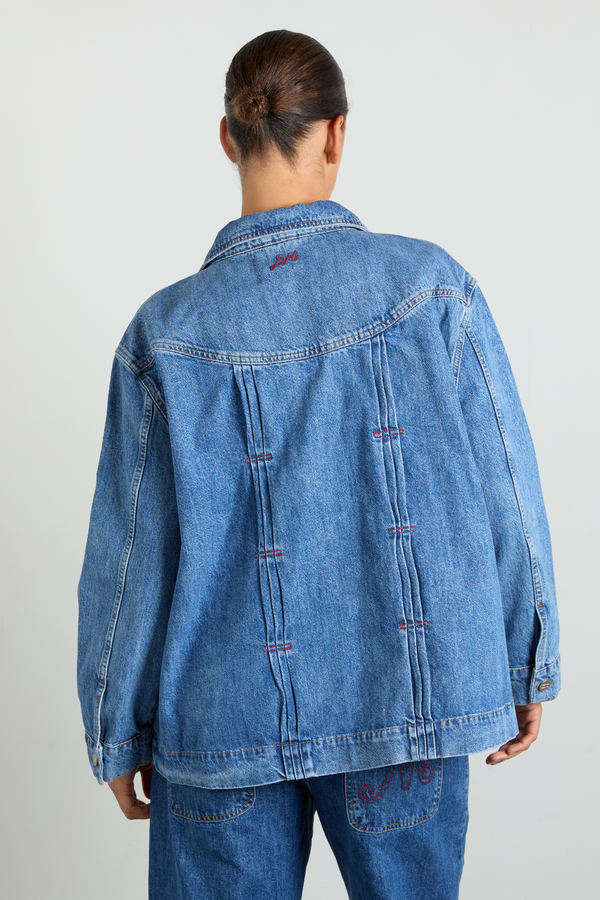 Damson Madder Stevie Shacket - Mid Wash