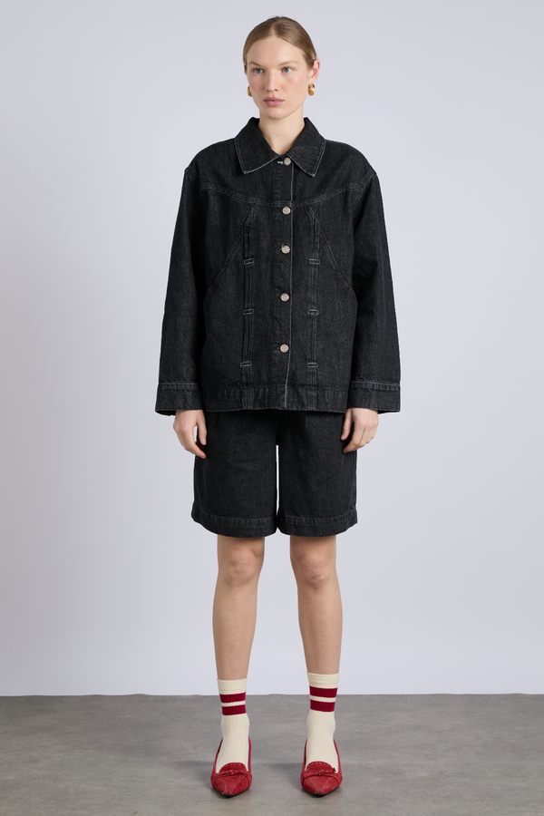 Damson Madder Stevie Shacket - Washed Black