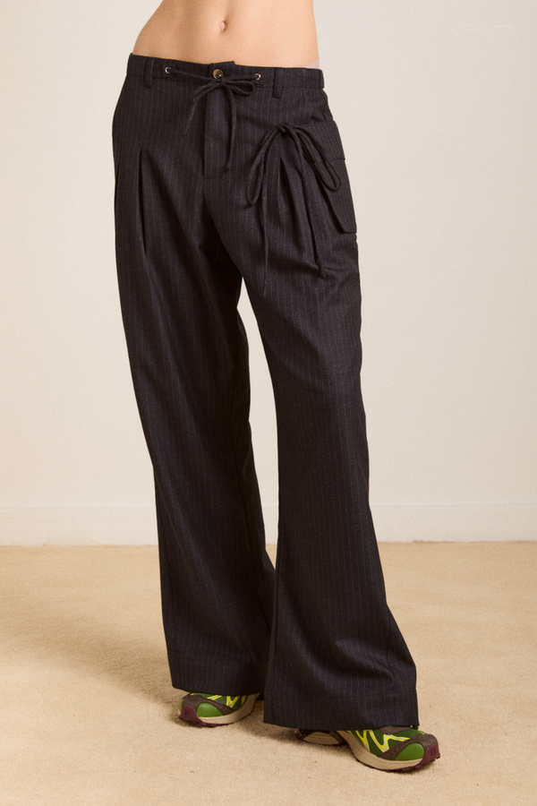 damson madder tatianna trouser - pinstripe