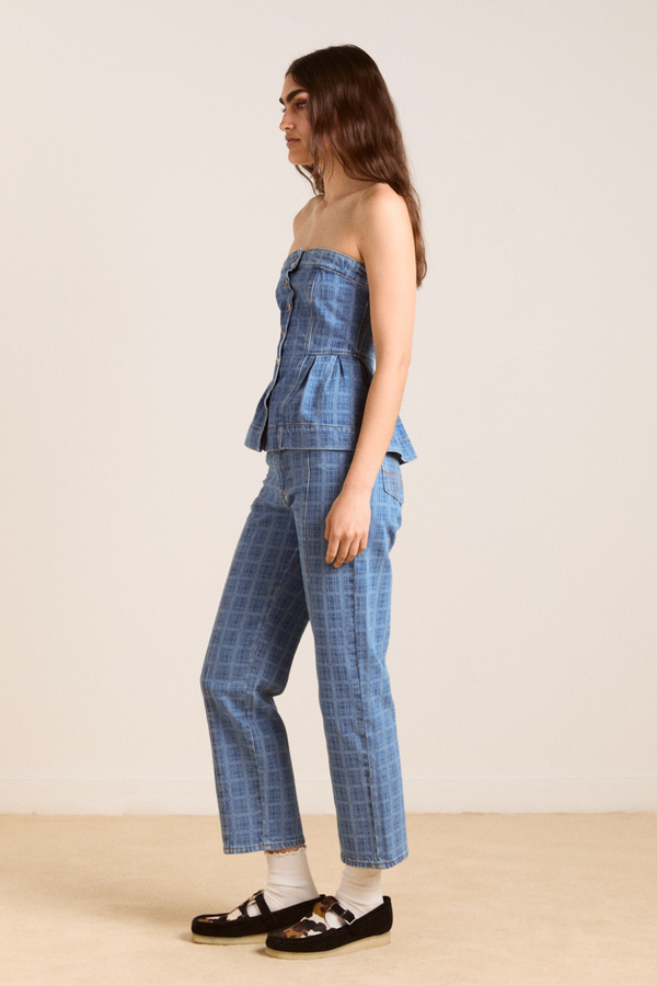 Damson Madder Tovie Jeans - Laser Check