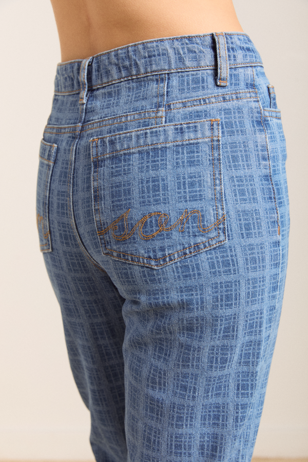 Damson Madder Tovie Jeans - Laser Check