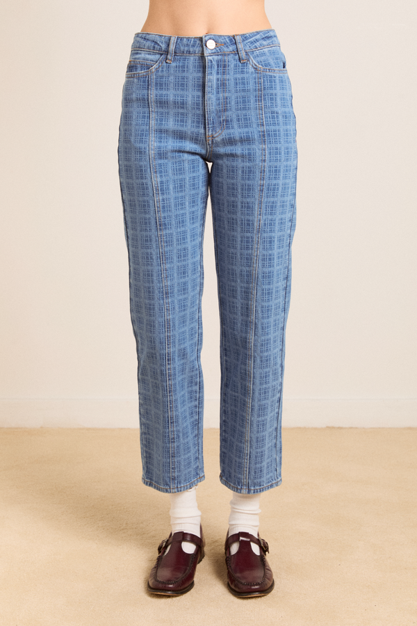 damson madder tovie jeans - laser check