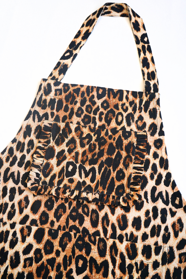 Damson Madder Valerie Apron - Leopard
