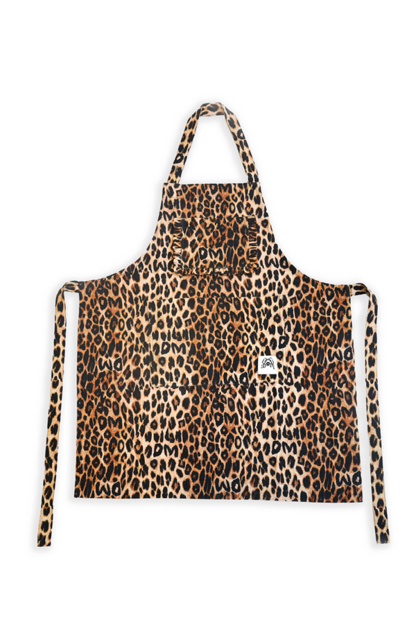 damson madder valerie apron - leopard