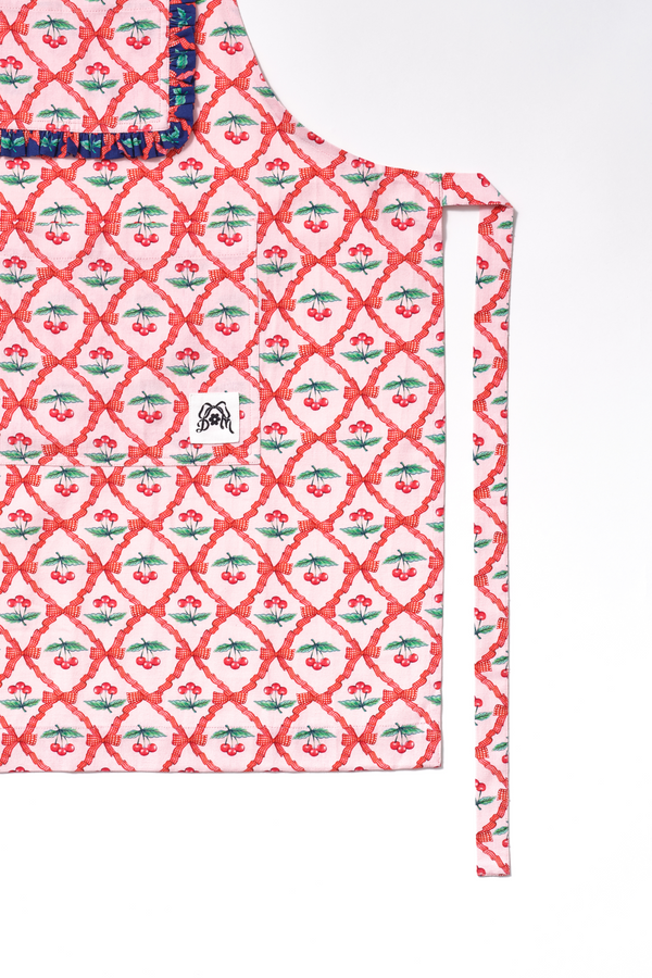 Damson Madder Valerie Apron - Pink Cherry