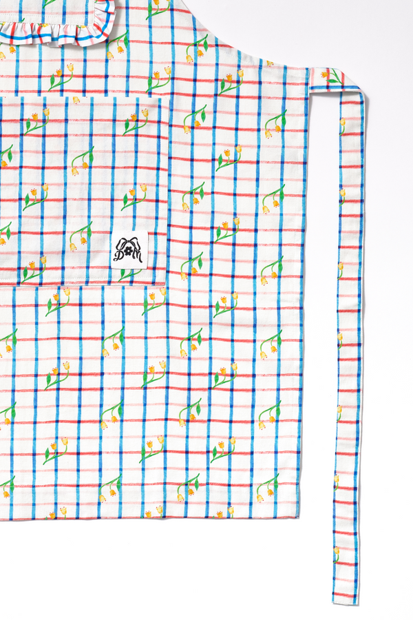 Damson Madder Valerie Apron - Tulip Check