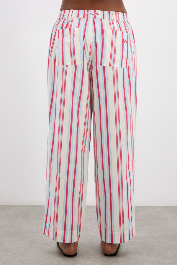 Damson Madder Georgia Trousers - Butter Cherry Stripe