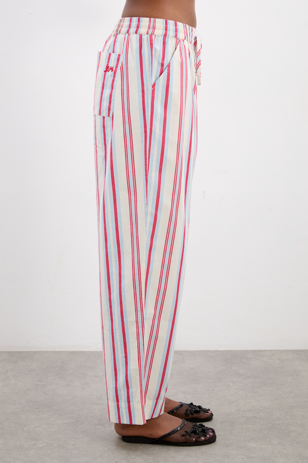Damson Madder Georgia Trousers - Butter Cherry Stripe