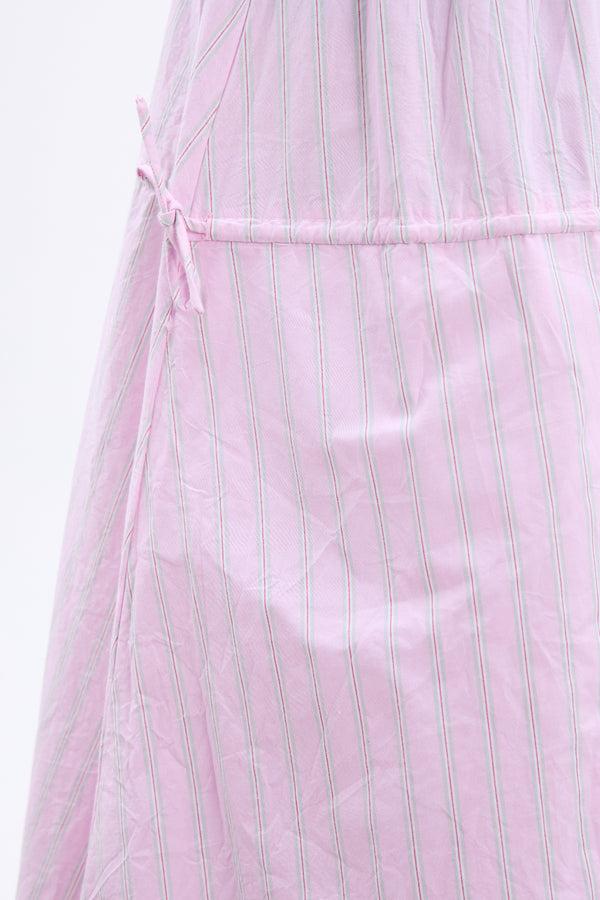 Damson Madder Marine Channel Midi Skirt - Pink Stripe