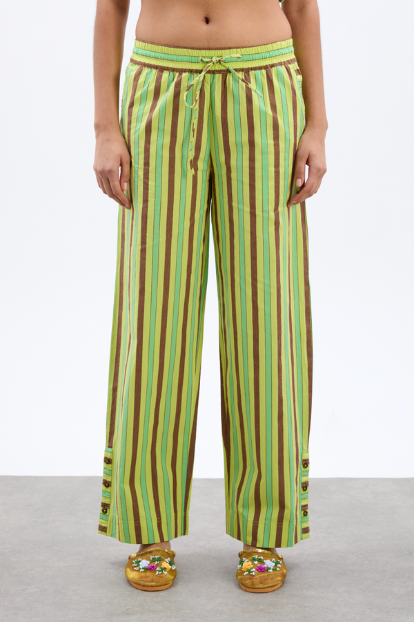 Damson Madder Ritik Trousers - Tropical Business Stripe
