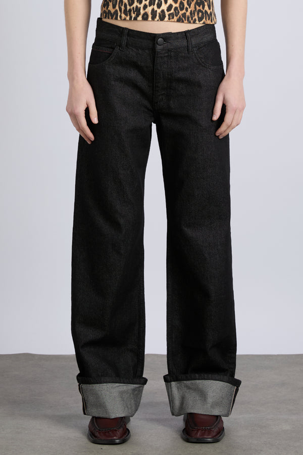Damson Madder Selvedge Sylvie Jeans - Washed Black (online Exclusive)